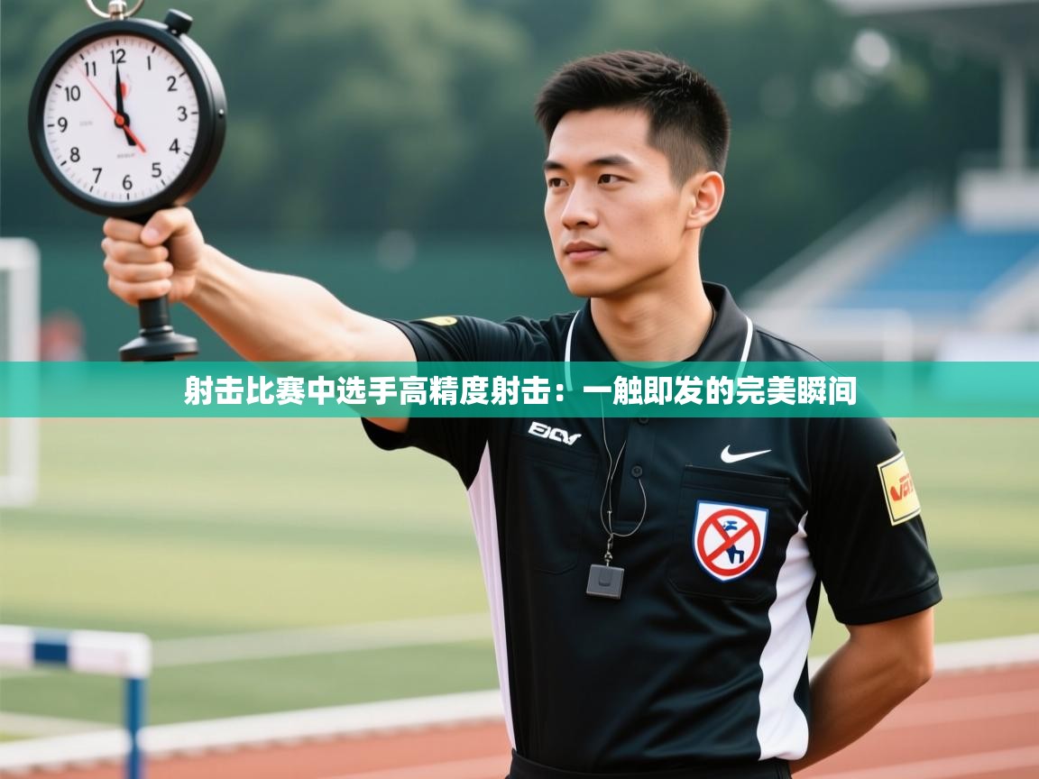 射击比赛中选手高精度射击：一触即发的完美瞬间